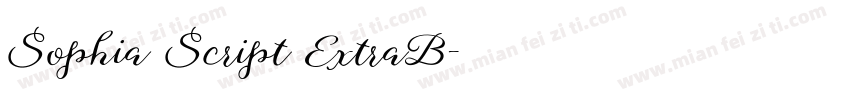 Sophia Script ExtraB字体转换